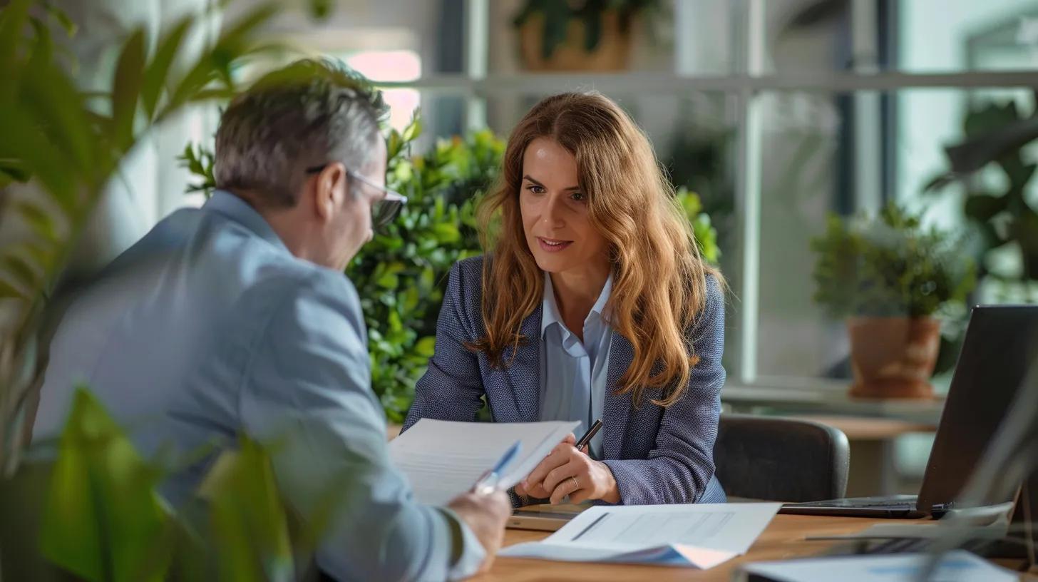 Professional tax accountant assisting a client in a modern New Zealand office